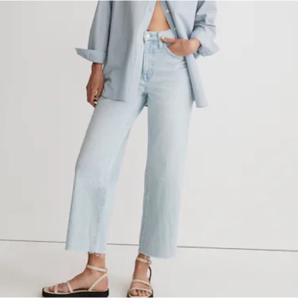 MADEWELL perfect vintage wide leg crop jeans